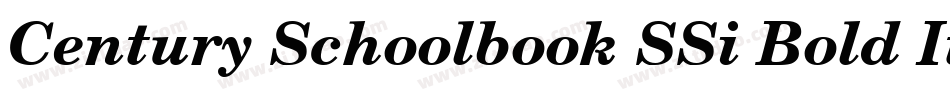Century Schoolbook SSi Bold Italic字体转换